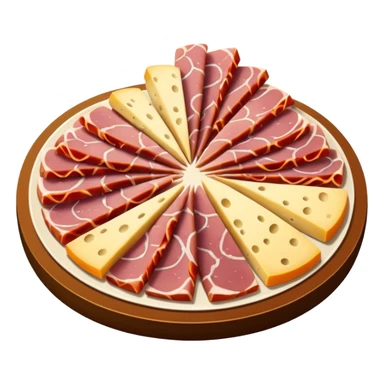 cold cuts (ham & cheese on a platter) sticker