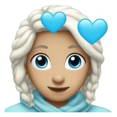 sky blue heart sticker