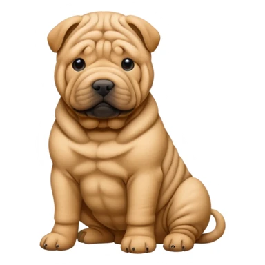Shar Pei sitting sticker