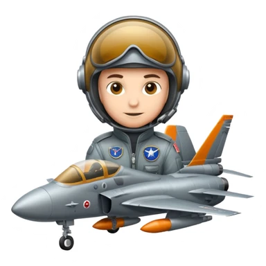 fighter jet in the sky with pilot inside  sticker