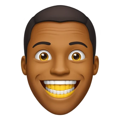 black man with yellow teeth sticker