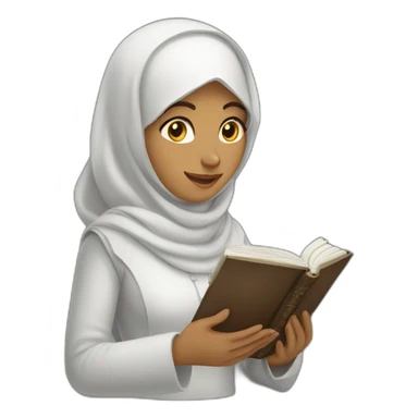 Muslim women holding the holy Qur'an  sticker