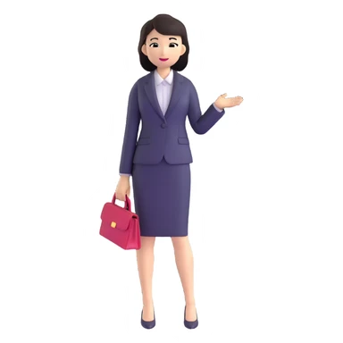 Japanese business woman in professional attire sticker