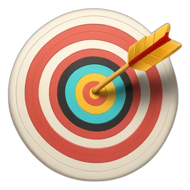 arrow in bullseye target sticker