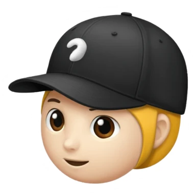 🧢 in black just cap not face sticker
