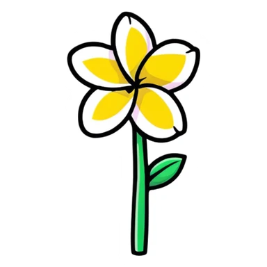 beautiful plumeria flower sticker