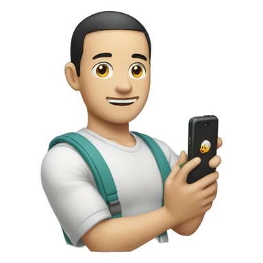 Sinchan holding mobile  sticker