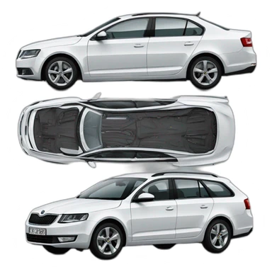 Škoda Octavia5 white sticker