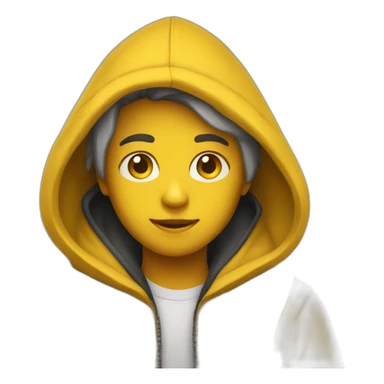 A yellow hoodie sticker
