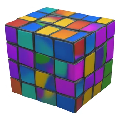 a perfect rubix cube with completed sides sticker