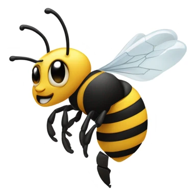 Bee stinging someone  sticker