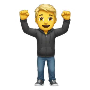 man holding his arms out  sticker