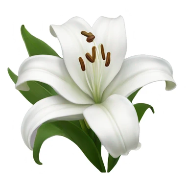 White lilies  sticker