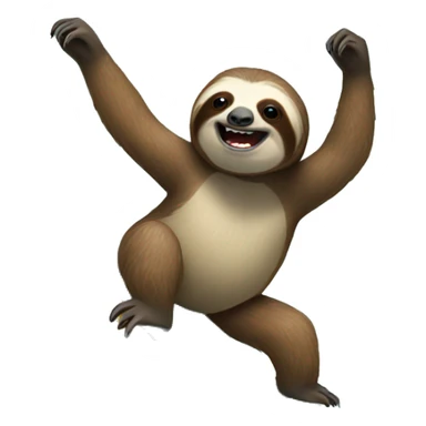 A sloth surfing sticker