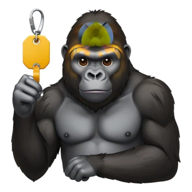 gorilla presenting a tag sticker