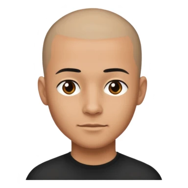 Gözlük yok sağ taraf saç kesimi sıfır sticker