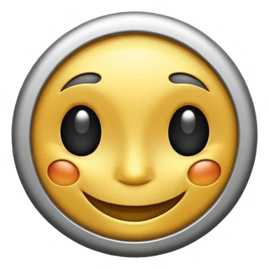 Silver coin smile sticker