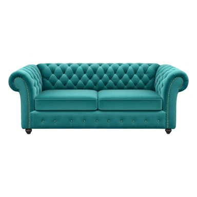 Long square teal couch sticker