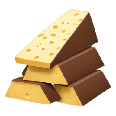 Toblerone with a cheese pile next to it sticker