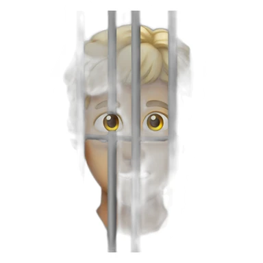 Prisoner behind jail bars sticker