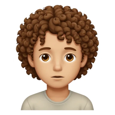 zumbi garoto, cansado com cabelo cacheado  sticker