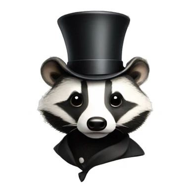 badger with top hat sticker
