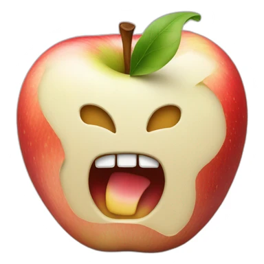 Apple computer with two bites sticker