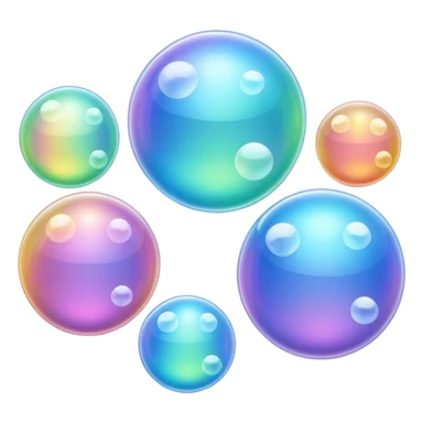 multiple bubbles in y2k style sticker