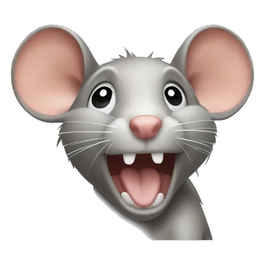 A rat about to throw up  sticker