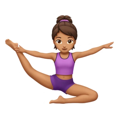 A girl doing a split sticker