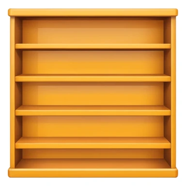 emoji of open magazine, inside the magazine there are illustrated empty shelfs sticker