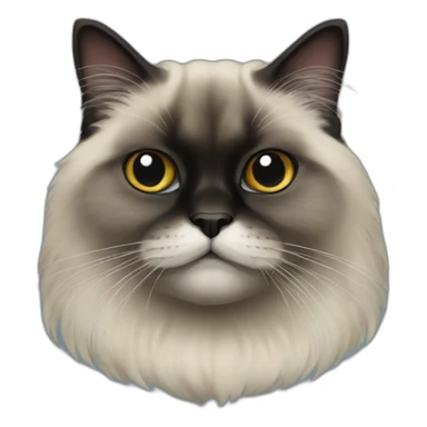 black himalayan cat sticker