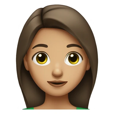 Mexican girl with green eyes and brown hair sticker