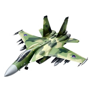 SU-35 Jet - Sukhoi (Model Year: 2020) (Iconic colour: Camouflage green) sticker