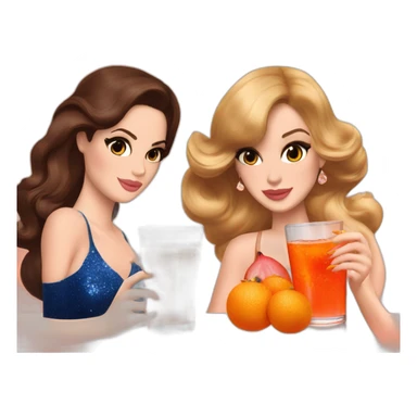 Lana del Rey & Taylor swift  drunking aperol spritzz sticker