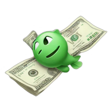money flying sticker