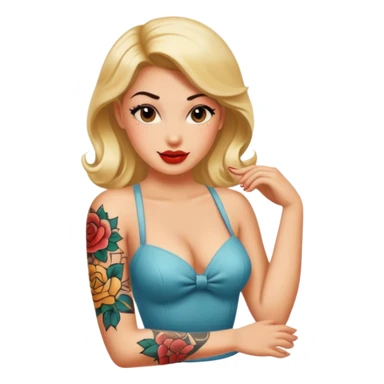 in arm pin-up tattoo all-over sticker