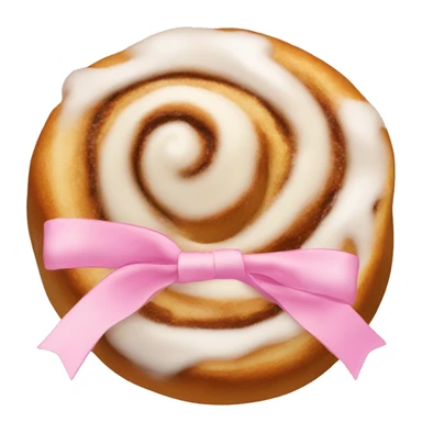 Cinnamon roll with a pink bow  sticker