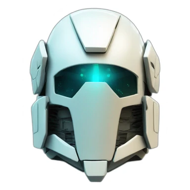 futuristic Phantom Infiltration armored Helmet colored with ghost effect sticker