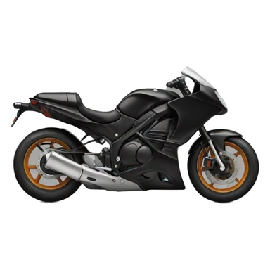 A sports black motorcycle  sticker