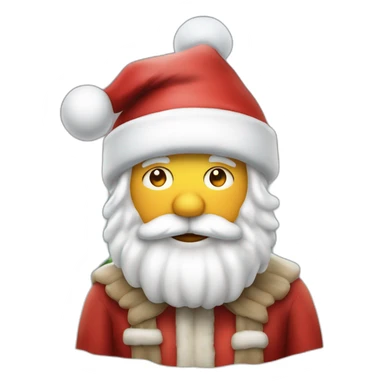 muñeco de nieve con gorro de papa noel sticker