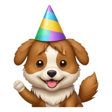 cute dog in party animal game sticker
