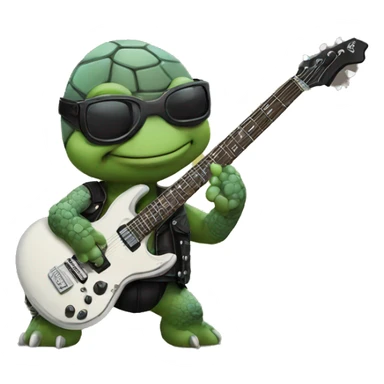Punk rock turtle band  sticker