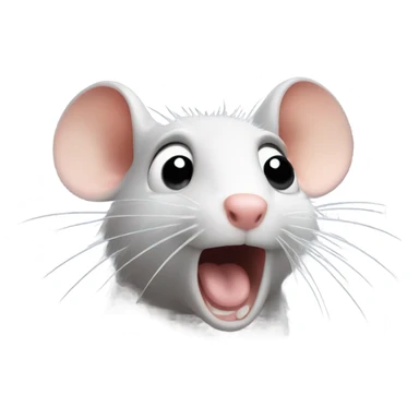 a shocked rat puts its hand in front of its mouth sticker