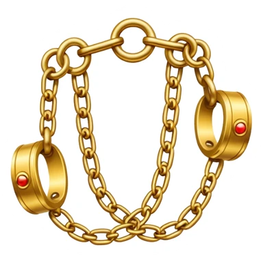 Golden shackles and chains sticker