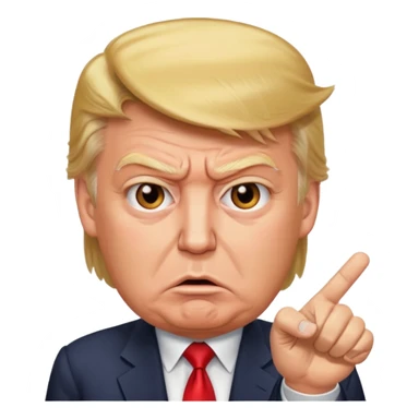 donald trump doesn't agree. and he shows it with gesture  sticker