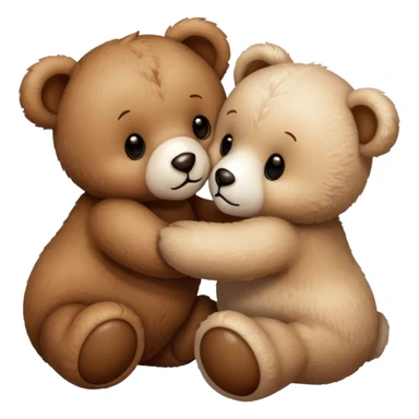 Teddy bears kissing sticker