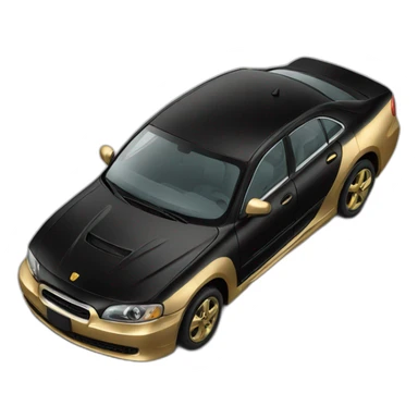car black gold sticker