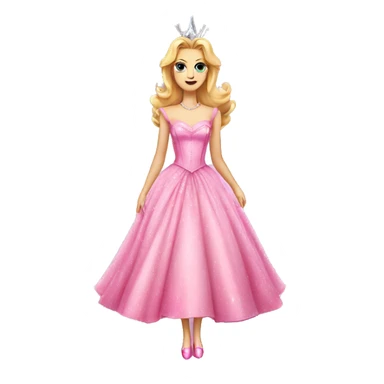 pink Glinda dress from wicked movie sticker