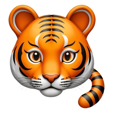 thinking tiger face with question mark for Twitch emote sticker